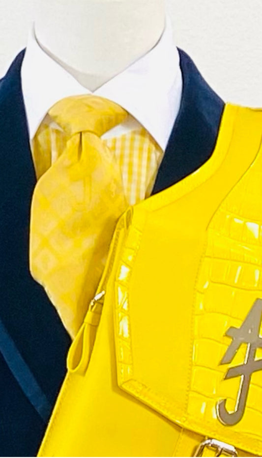 Yellow ADJ Monogram Tie