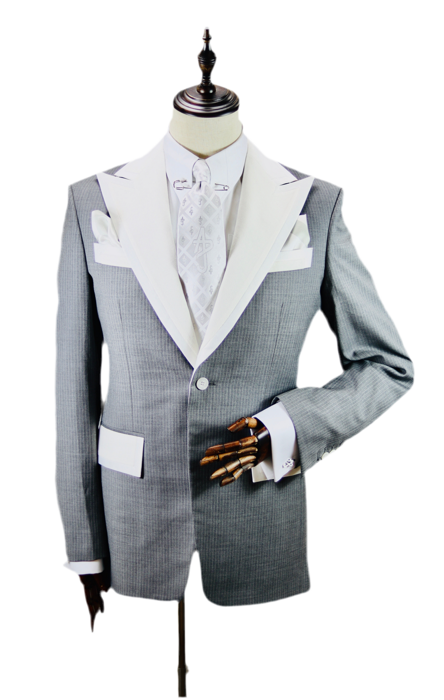 Grey Pinstripe Tux