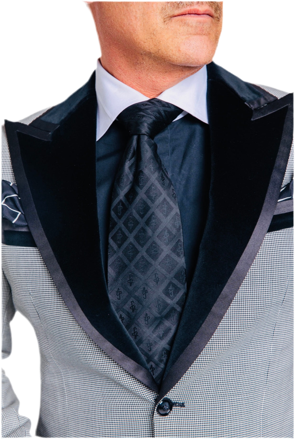 Black ADJ Monogram Tie