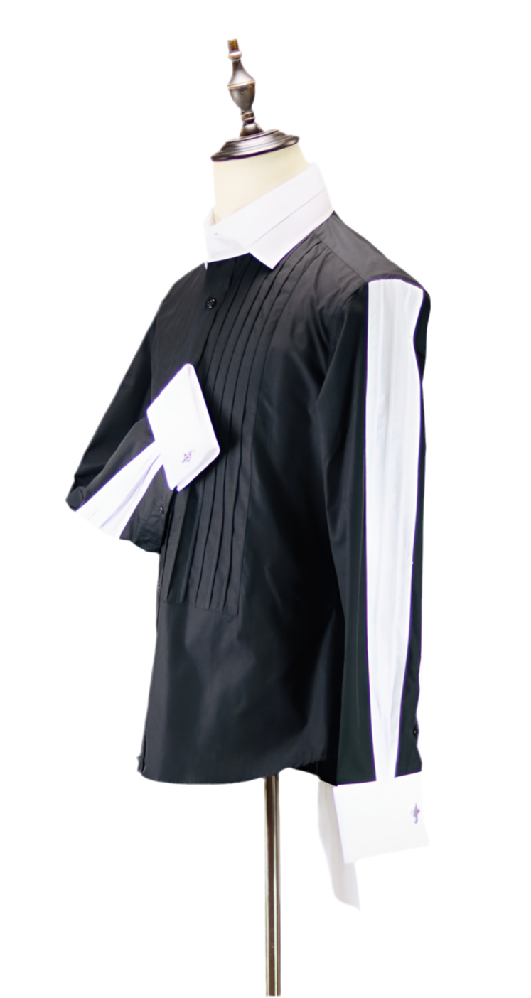 Dennard Two-Tone Pleated Shirt