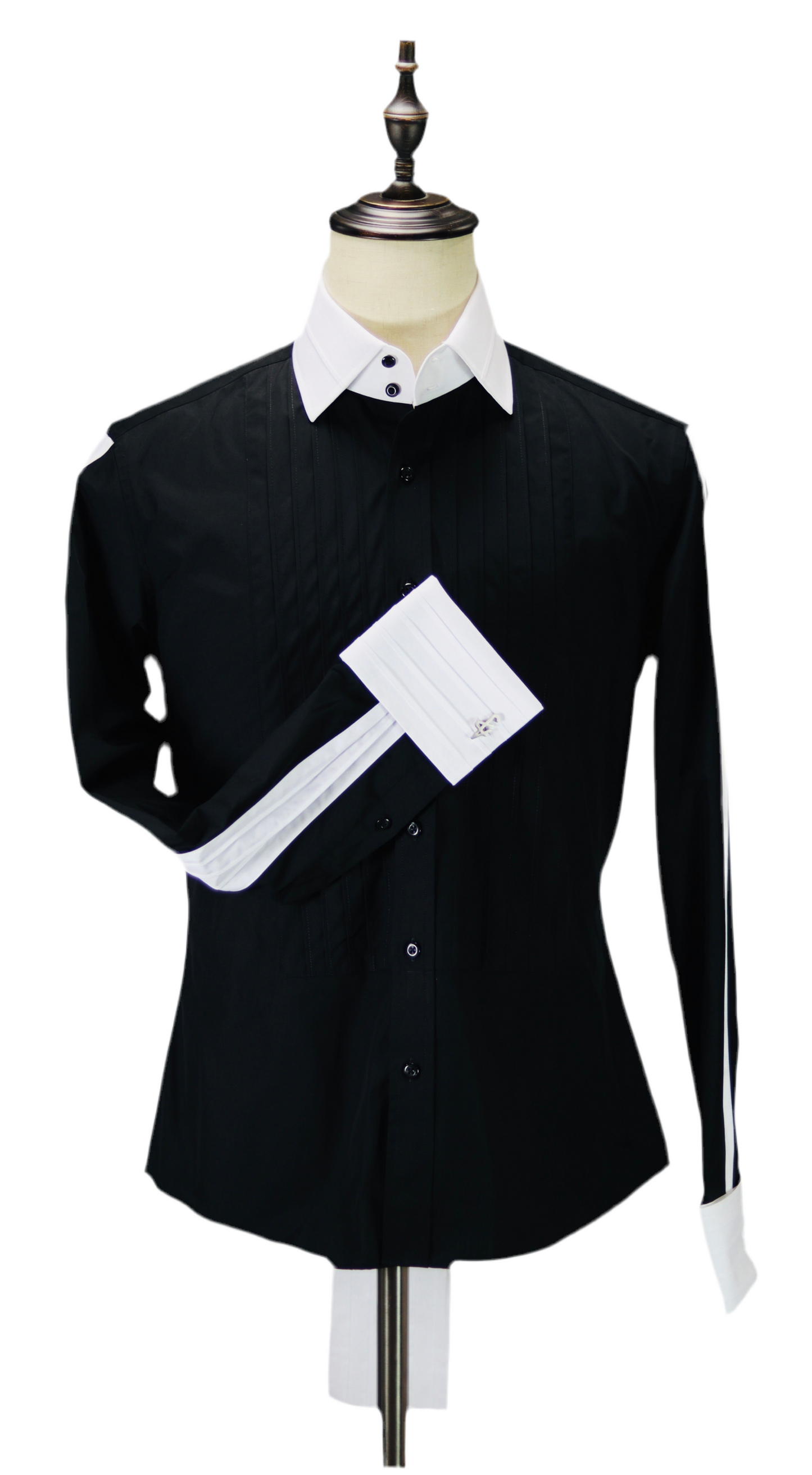 Dennard Two-Tone Pleated Shirt