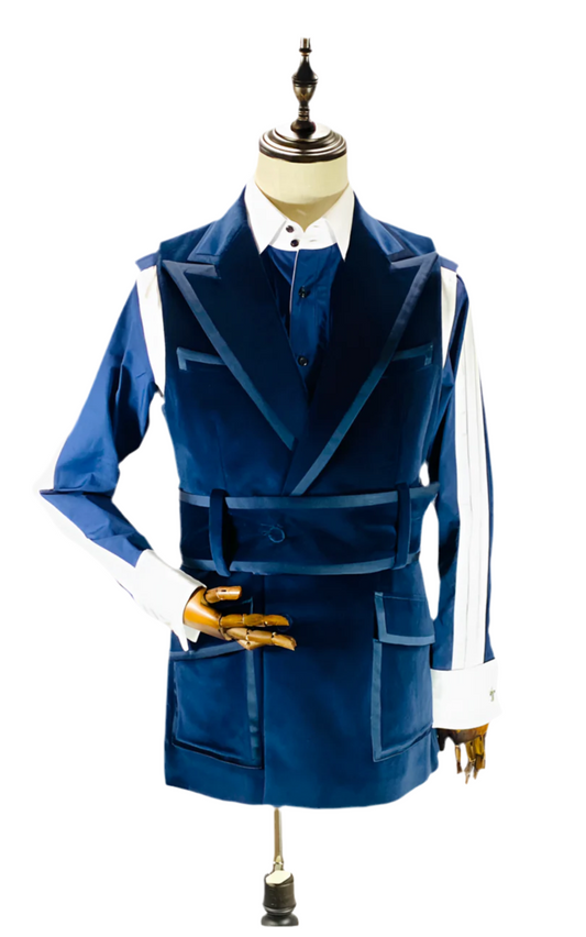 Navy Sleeveless Jacket