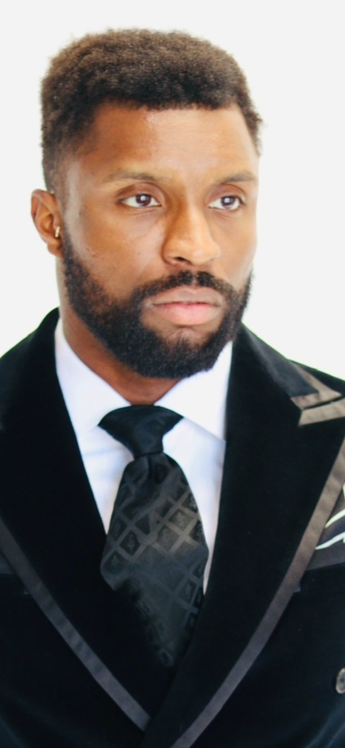 Black ADJ Monogram Tie