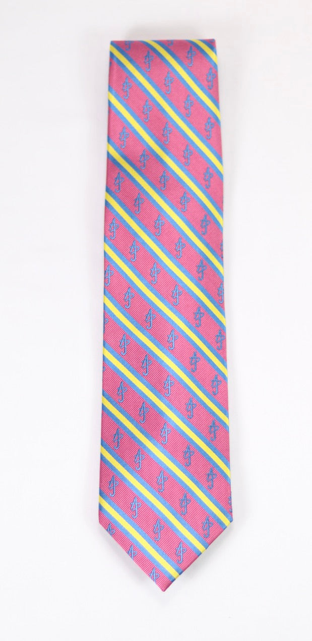 Pink Multi Stripe Tie