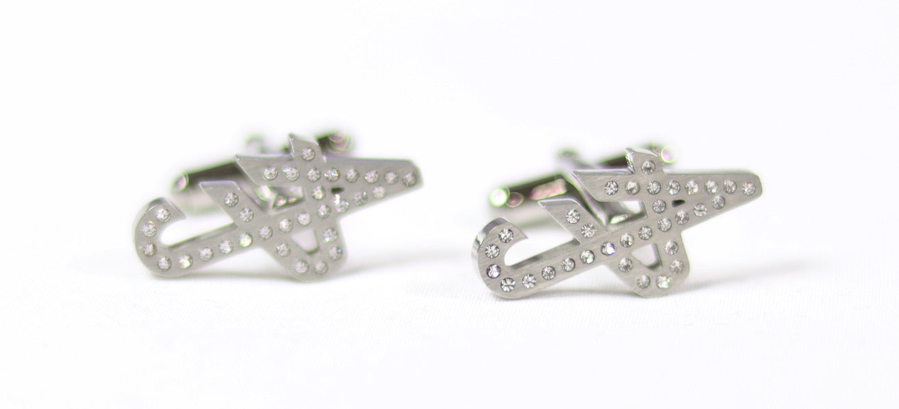 Sliver Crystal ADJ Cufflinks